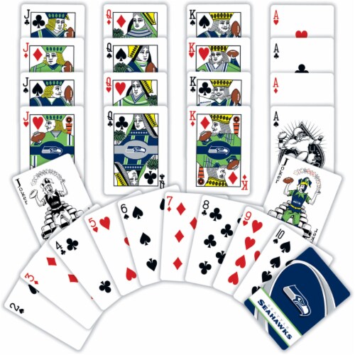SEA NFL Playing Cards Perspective: top