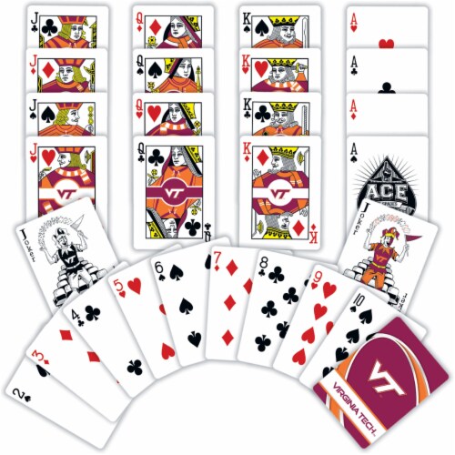 Virginia Tech Playing Cards Perspective: top