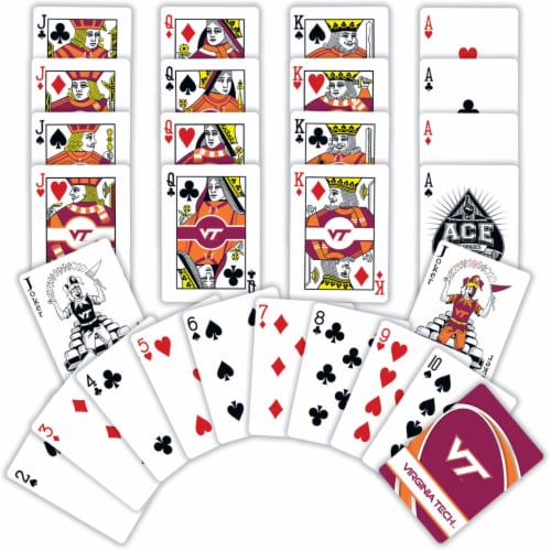 Virginia Tech Playing Cards Perspective: top