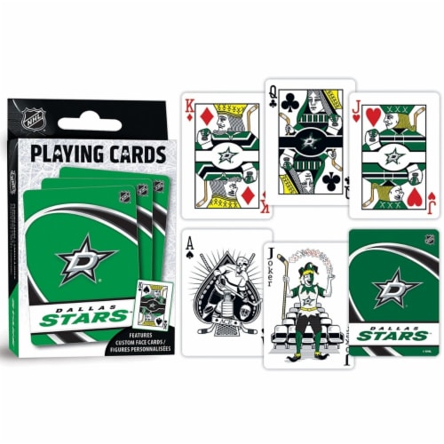 MasterPieces Family Games - NHL Dallas Stars Playing Cards - Officially Licensed Playing Card Perspective: top
