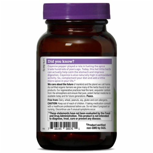 Oregon's Wild Harvest Cayenne Capsules Perspective: top