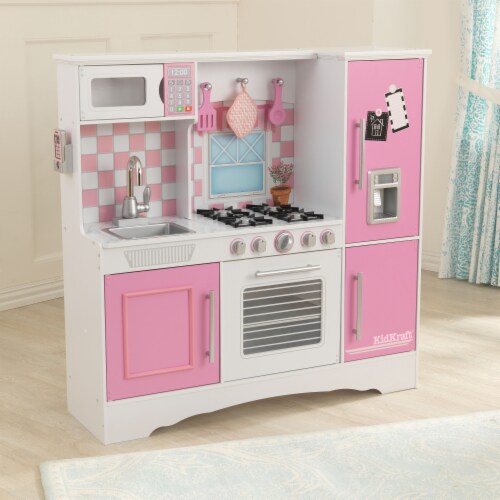 Kidkraft pink and white kitchen shop