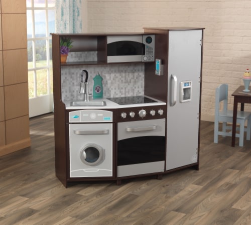 KidKraft Large Play Kitchen with Lights Sounds Espresso 1 Harris Teeter