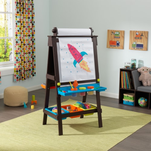 KidKraft Storage Easel - Espresso Perspective: top