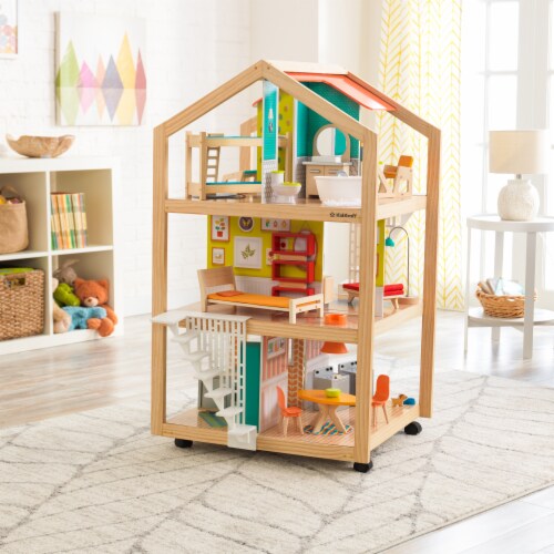 KidKraft So Stylish Mansion Dollhouse with EZ Kraft Assembly™, 1 - QFC