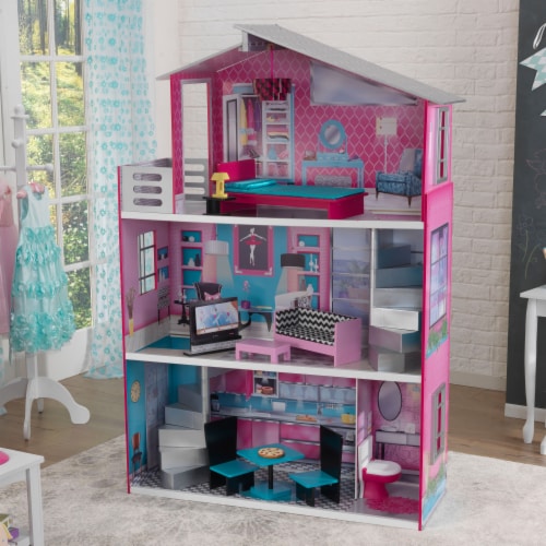 Wooden Dollhouse for 18-Inch Dolls