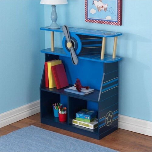 KidKraft 76270 5.5 x 15 x 32 in. Airplane Book Case Perspective: top