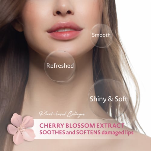 Tada Beauty 6pc Hydrogel Lip Mask Softening Cherry Blossom Lip Mask for Dry Lips Perspective: top