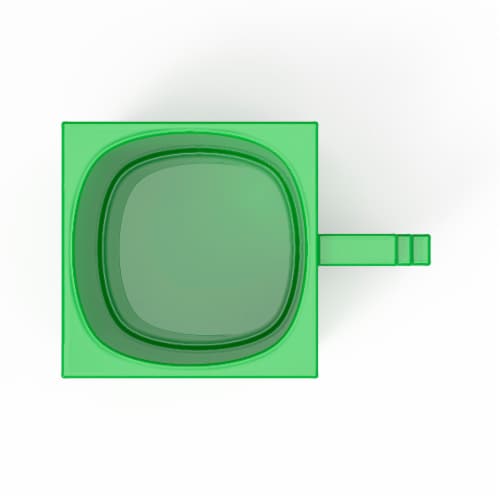 Zak! Designs Minecraft Creeper Ceramic Sculpted Mug Perspective: top