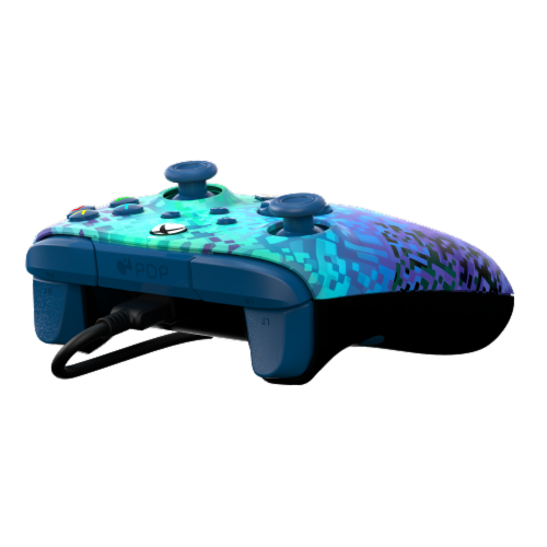 PDP REMATCH Advanced Wired Controller: Glitch Green For Xbox Series X|S Xbox One & Windows 10/11 PC Perspective: top