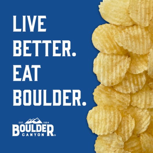Boulder Canyon® Classic Sea Salt Avocado Oil Canyon Cut Kettle Style Potato Chips Perspective: top
