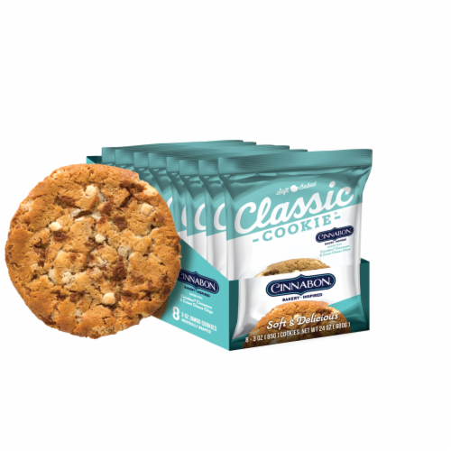 Classic Cookie Soft Baked Cinnabon® Cookies with Cinnamon and Cream Cheese Chips, 6 Boxes Perspective: top