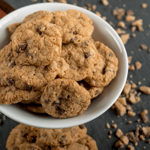 Classic Cookie Crispy Toffee Chocolate Chip Minis with Heath®'s Butter Toffee Candy, 8 Bags Perspective: top