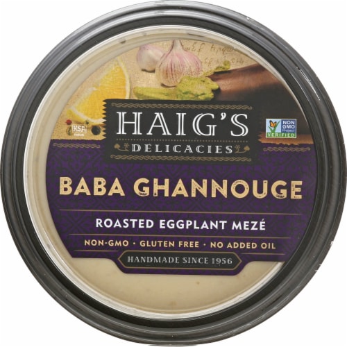 Haig's Delicacies Baba Ghannnouge Roasted Eggplant Meze Dip Perspective: top
