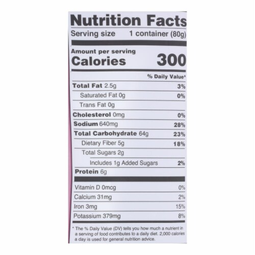 Lotus Foods Purple Potato and Brown Rice Ramen with Vegetable Soup - Case of 10 - 2.8 oz. Perspective: top