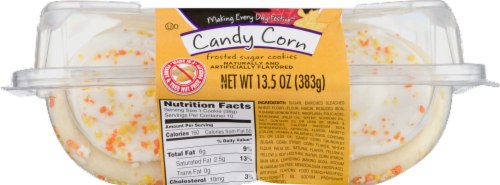 Lofthouse Candy Corn Frosted Sugar Cookies Perspective: top