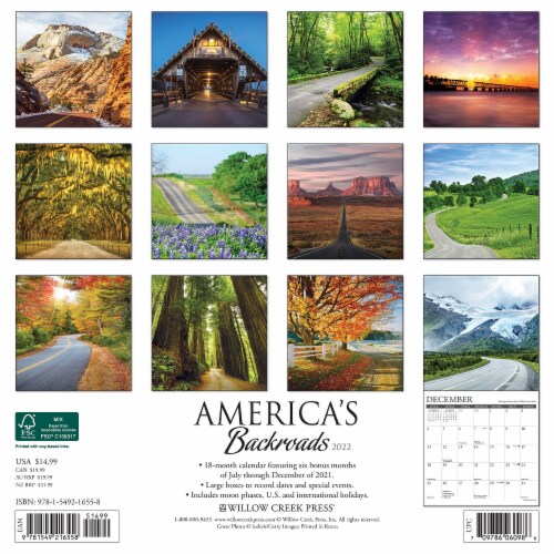 America's Backroads 2022 Wall Calendar, 1 Fred Meyer