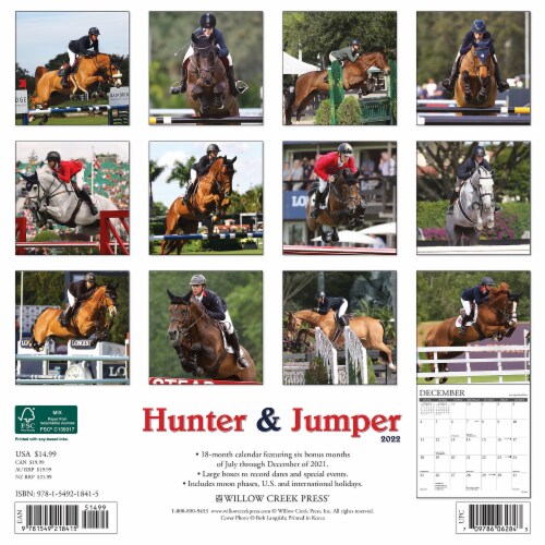 2022 Willow Creek Hunter & Jumper 12 x 12 Monthly Wall Calendar (18415