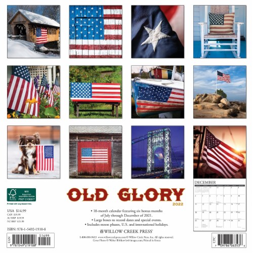 Old Glory 2022 Wall Calendar, Americana, 1 Kroger