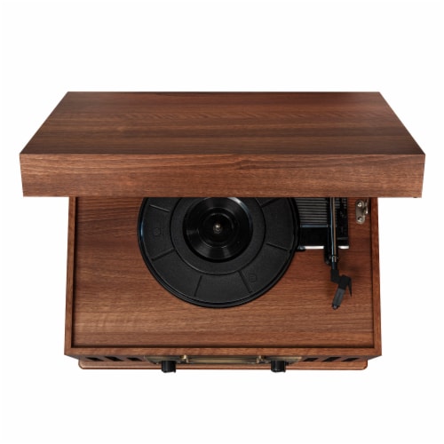 Crosley Musician Entertainment Center 3-Speed Turntable Perspective: top