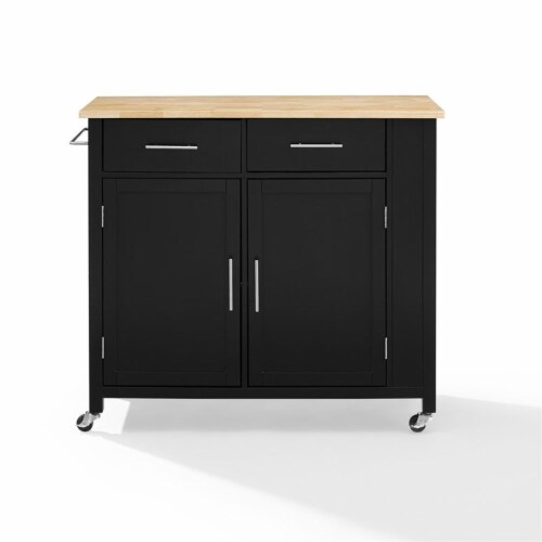 Crosley Furniture Savannah Wood Top Drop Leaf Kitchen Island/Cart in