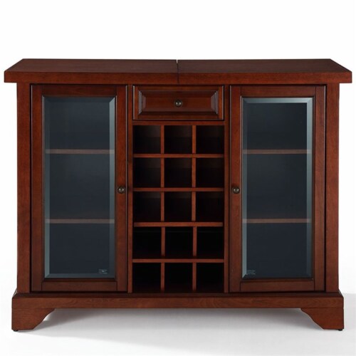 Sliding top clearance bar cabinet