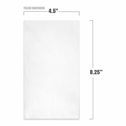 White Linen-Like Premium Paper Buffet Napkins (288 Napkins) Perspective: top
