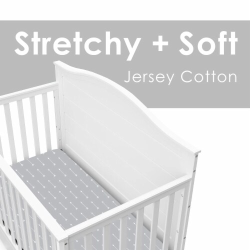Baby Crib Sheets 3-Pack | Soft & Stretchy Jersey Cotton Fitted Crib Sheet | Forest Animals Perspective: top
