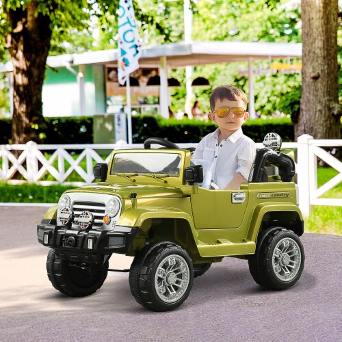 12V Kids Ride On Car Off Road Battery Powered Jeep Truck with Remote MP3 Light 1 Unit Foods Co