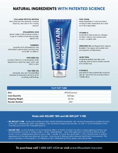 Mountain Ice Eczema And Psoriasis Relief Cream Made With Natural Ingredients Perspective: top