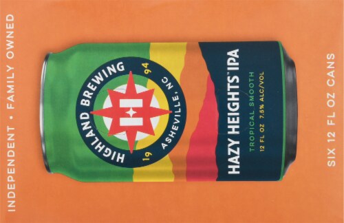Highland Brewing Company Rising Haze IPA Perspective: top
