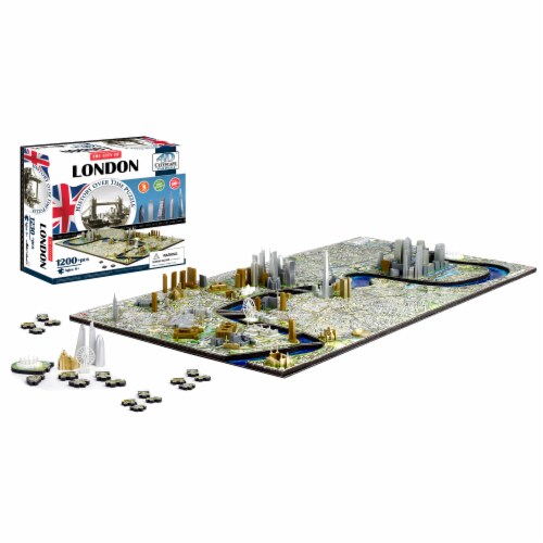4D Cityscape London England History Over Time Puzzle Perspective: top