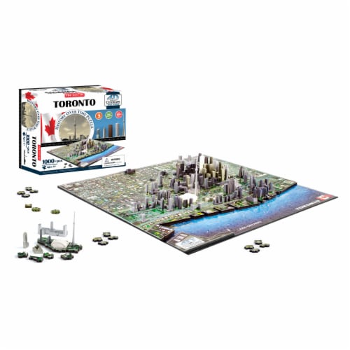 4D Cityscape Toronto Canada Time Puzzle Perspective: top
