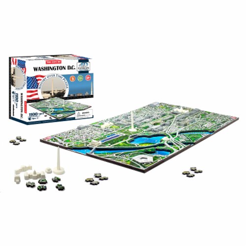 4D Cityscape Washington DC USA Time Puzzle Perspective: top
