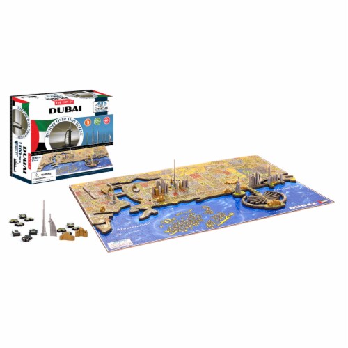 4D Cityscape Dubai UAE Time Puzzle Perspective: top