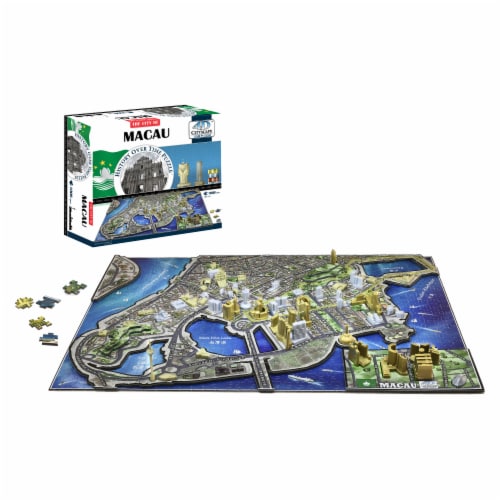 4D Cityscape Macau History Over Time Puzzle Perspective: top