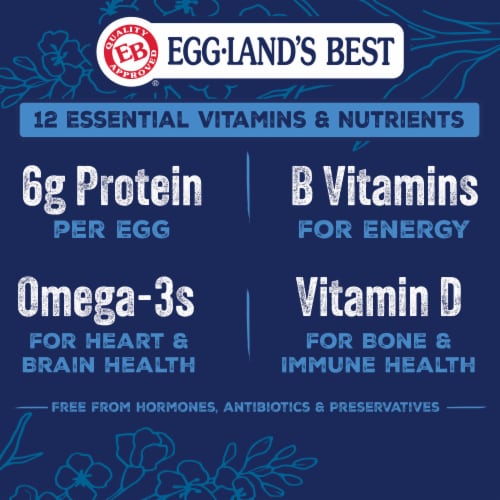 Eggland's Best Pasture Raised Organic Large Brown Eggs, 12 count Perspective: top