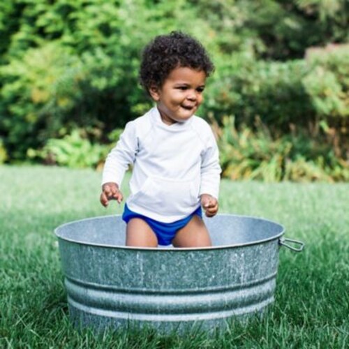 i play.® by green sprouts® Size 3T Snap Swim Diaper in Royal Perspective: top