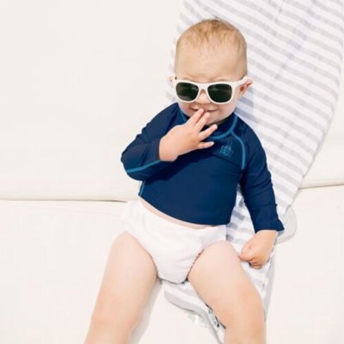 i play.® by green sprouts® Size 3T Snap Swim Diaper in White Perspective: top