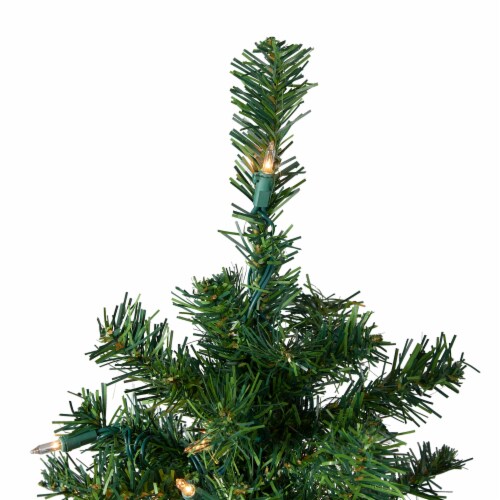 Northlight 3' Pre-Lit Medium Mixed Classic Pine Artificial Christmas Tree - Clear Lights Perspective: top