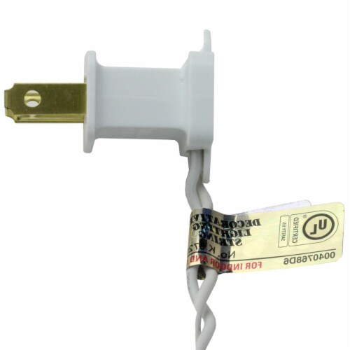 Brite Star 60 White LED Icicle Mini Christmas Lights - 5.75 ft White Wire Perspective: top