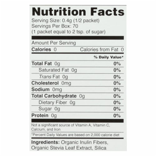Sweet Leaf® Organic Sweetener Packets Perspective: top