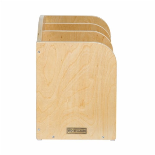 Guidecraft School Supply 14  Solid Wood Desktop Organizer in Natural Perspective: top