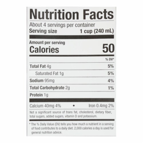 Pacific Natural Foods Cashew Beverage - Organic - Unsweetened- Case of 6 - 32 fl oz. Perspective: top
