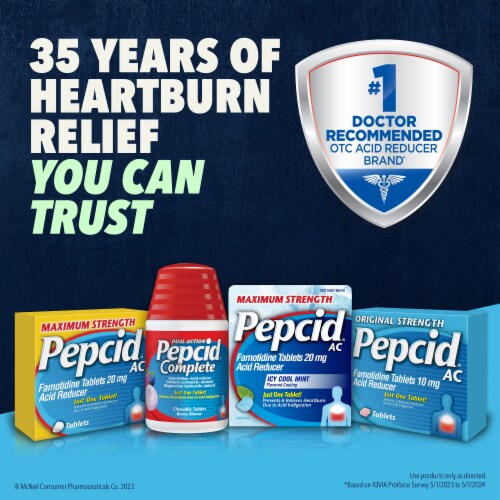 Pepcid Original Strength AC Tablets Perspective: top