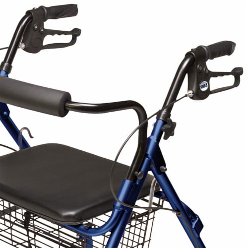 Graham Field Lumex Walkabout Lite Rollator with Seat & 6 Inch Wheels, Royal Blue Perspective: top