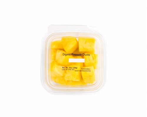 Del Monte Fresh Organic Pineapple Chunks Perspective: top