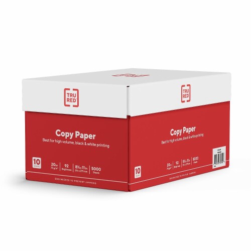 TRU RED 8.5 x 11 Printer Paper 20 lbs. 92 Brightness 500 TRU RED 8.5 x 11 Printer Paper 20 lbs. 92 Brightness 500