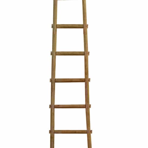 Screen Gems 6 Step 6 ft BlankRock Decorative Wooden Ladder Perspective: top