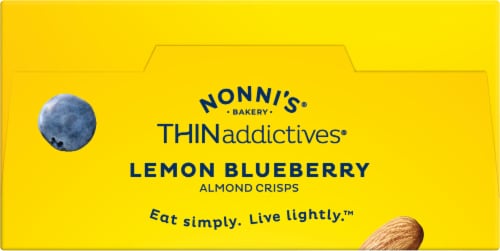 Nonni's® Thin Addictives® Lemon Blueberry Almond Crisps Perspective: top